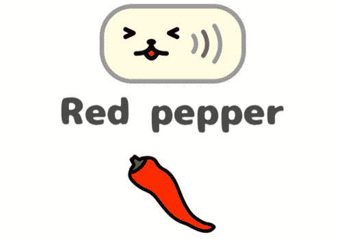 モコモコイングリッシュ単語 red pepper