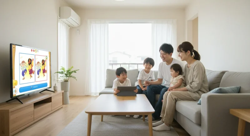 天神幼児タブレットキャスティング機能